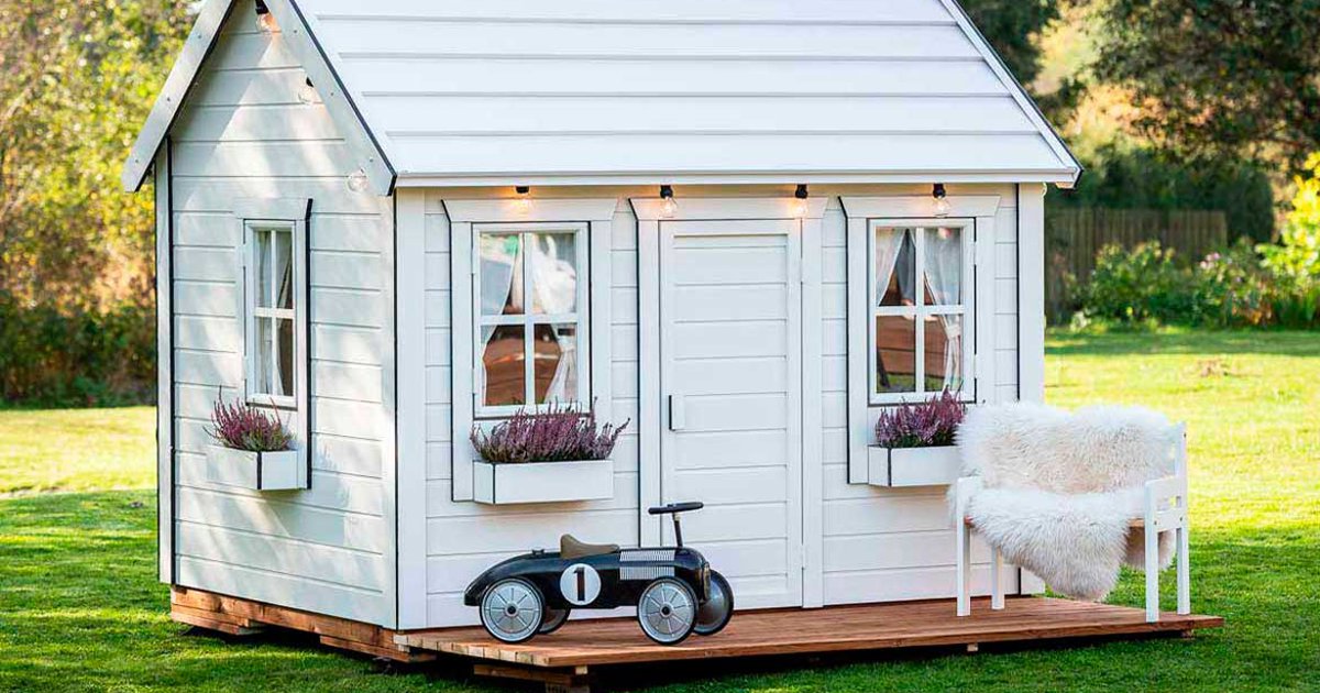 Cabaña de madera para niños y niñas, para exterior